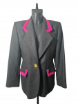 Givenchy Grey Wool Blazer with Pink details