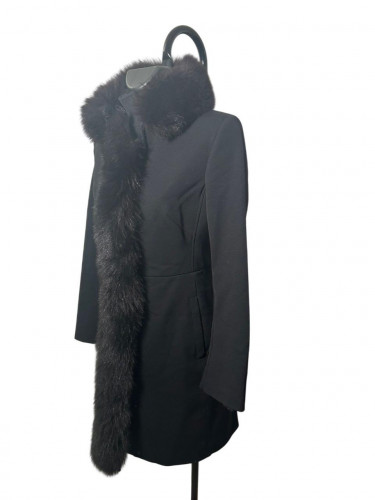 Prada Black Coat with Fur