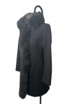 Prada Black Coat with Fur