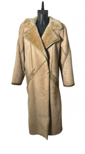 Christian Dior Sheraling Coat in light beige / grey ('80s)
