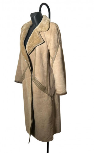 Christian Dior Sheraling Coat in light beige / grey ('80s)