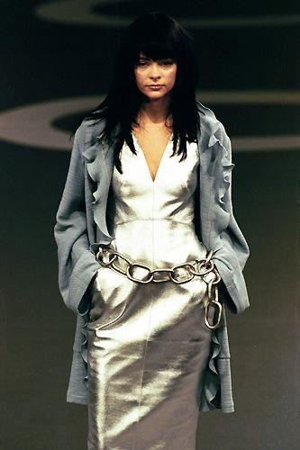 Chanel Silver Lambskin Pencil Dress (FW 1999)