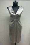 Chanel Silver Lambskin Pencil Dress (FW 1999)