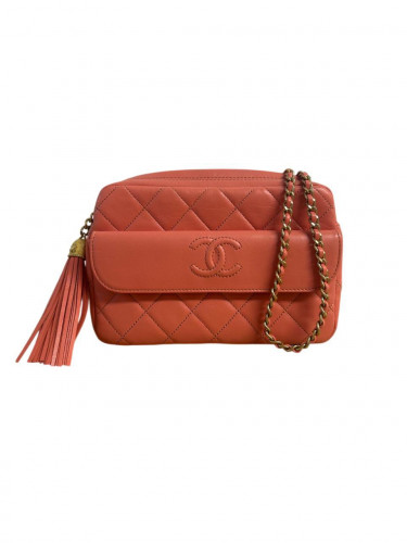Chanel Quilted Camera Bag in Pink Lambskin (2020)