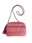 Chanel Quilted Camera Bag in Pink Lambskin (2020)