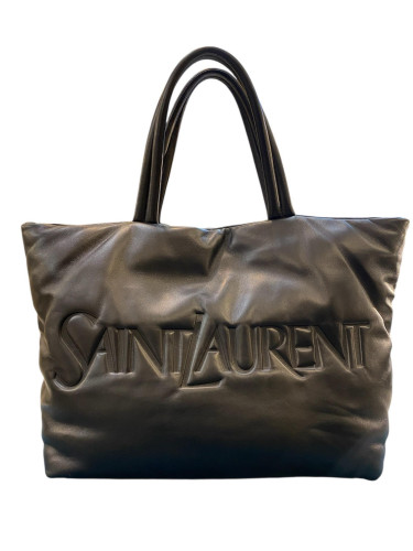 Large Saint Laurent handbag in black leather
