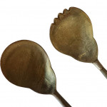 Unusual stag-horn silver mounted servers