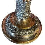 Pair of well worn Old Sheffield plate candle sticks