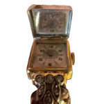1940s rolled gold and paste cocktail watch