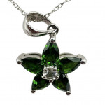 White gold daisy pendant
