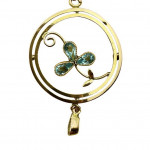 Edwardian yellow gold clover pendant