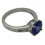 Platinum tanzanite solitaire ring