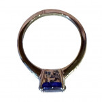 Platinum tanzanite solitaire ring