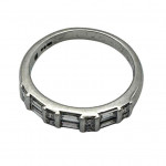 Platinum and diamond half eternity ring