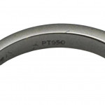 Platinum and diamond half eternity ring