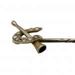 Gent's stick pin with horseshoe and hunting horn