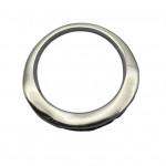 Platinum and rubelite half eternity ring