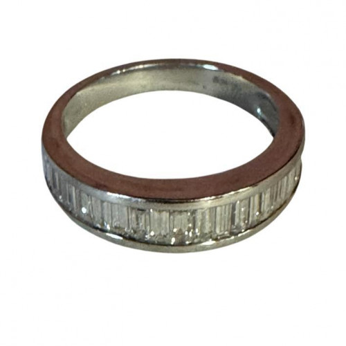 White gold and diamond half eternity ring