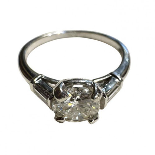 Platinum diamond solitaire ring