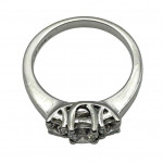 Platinum and diamond three stone ring