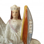 19th century Staffordshire Pottery flat back peace figure