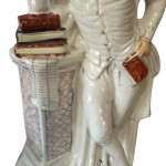 19th century Staffordshire Pottery flat back figure of Shakespeare