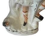 19th century Staffordshire Pottery flat back lion slayer