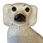 19th century Staffordshire Pottery flat back poodle