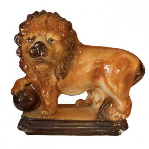 Staffordshire pottery lion