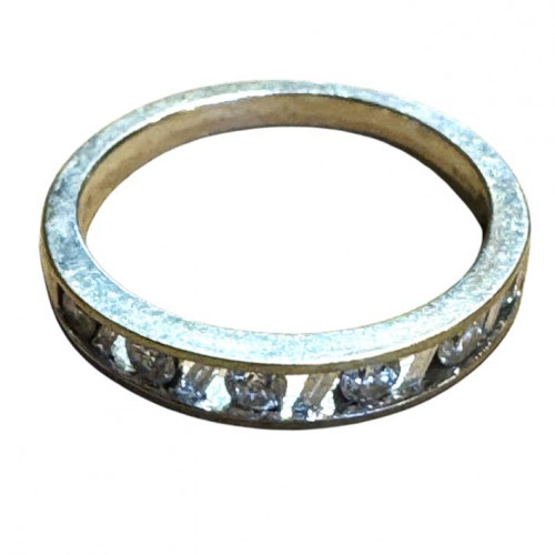 18ct white gold half eternity ring