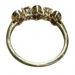 9ct gold pink and blue topaz ring