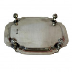 Silver square card tray