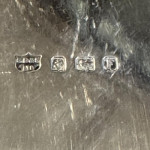 Silver square card tray