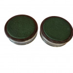 Pair of silver wine coasters