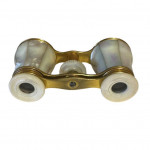 19th century leather cased mother of pearl opera glasses