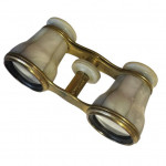 19th century leather cased mother of pearl opera glasses