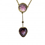 Victorian amethyst and pearl lavaliere love token
