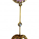 Victorian amethyst and pearl lavaliere love token