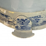 Early 19th century blue and white meat platter