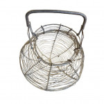 19th century wirework egg basket
