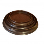 Set of three stacking mahogany trays