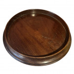 Set of three stacking mahogany trays