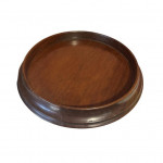 Set of three stacking mahogany trays