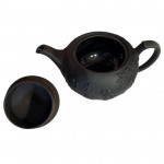 Mid 19th century Wedgwood black basalt tea pot