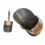 Victorian copper coal scuttle and shovel
