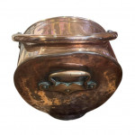 Victorian copper coal scuttle and shovel