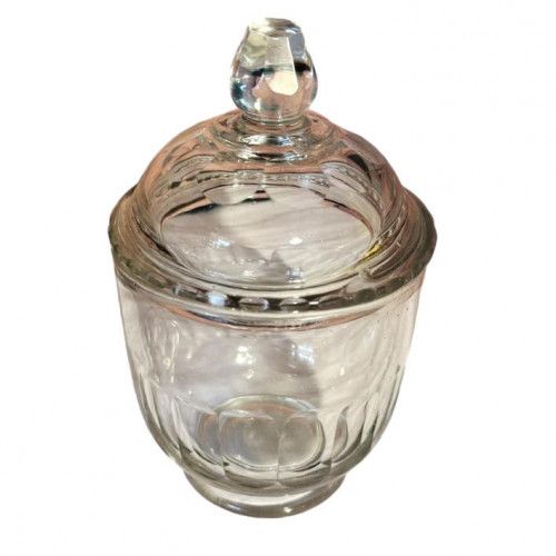 18th century glass preserve pot
