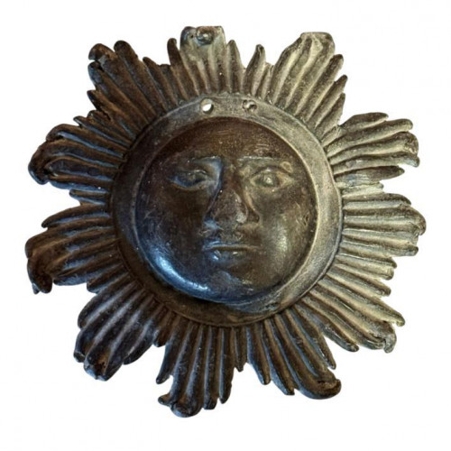 18th century lead fire insurance plaque