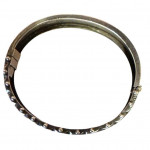 Victorian engraved white metal bangle