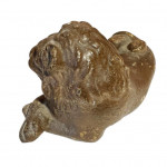 Cast figure of a recumbent lion